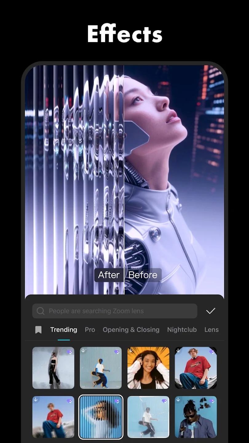 CapCut Effects interface